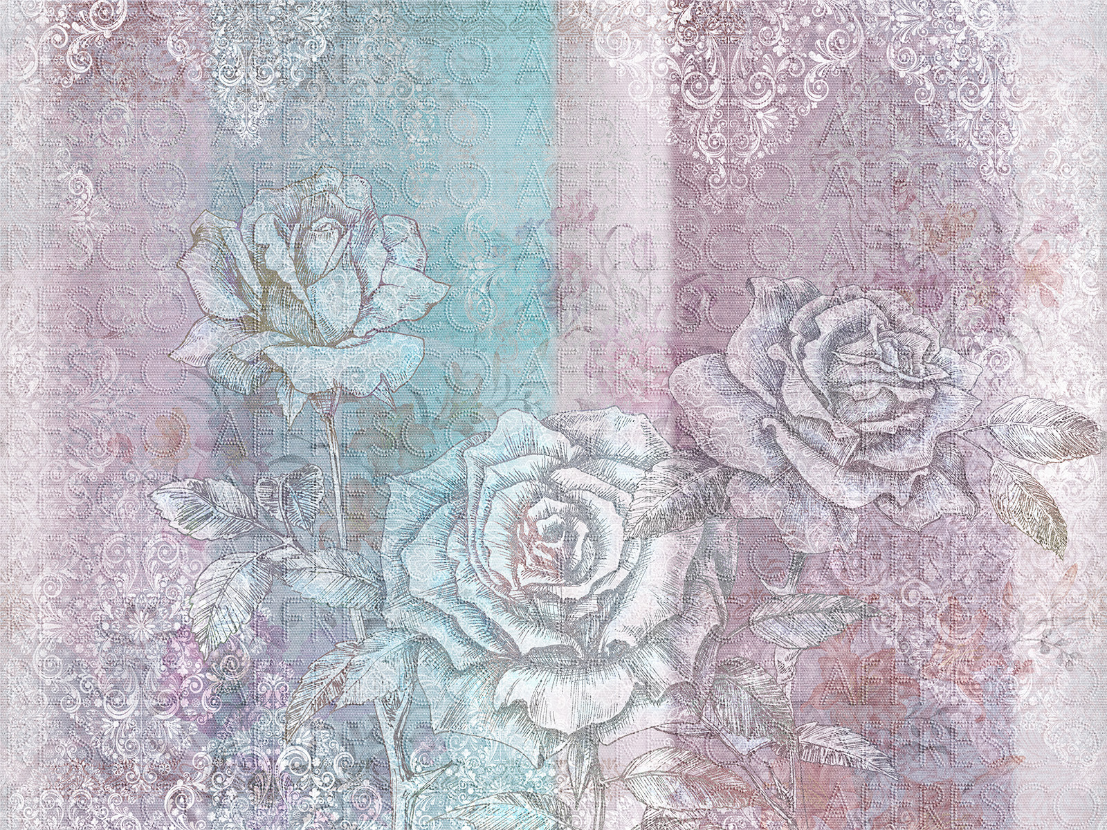 Handmade wallpaper, Handmade wallpaper | Embroidery Roses