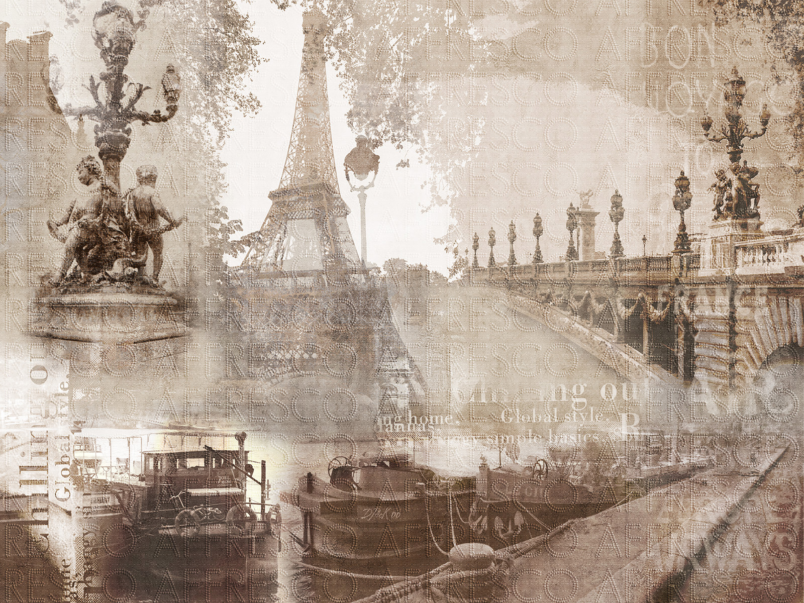 Handmade wallpaper, Handmade wallpaper | Retro Paris