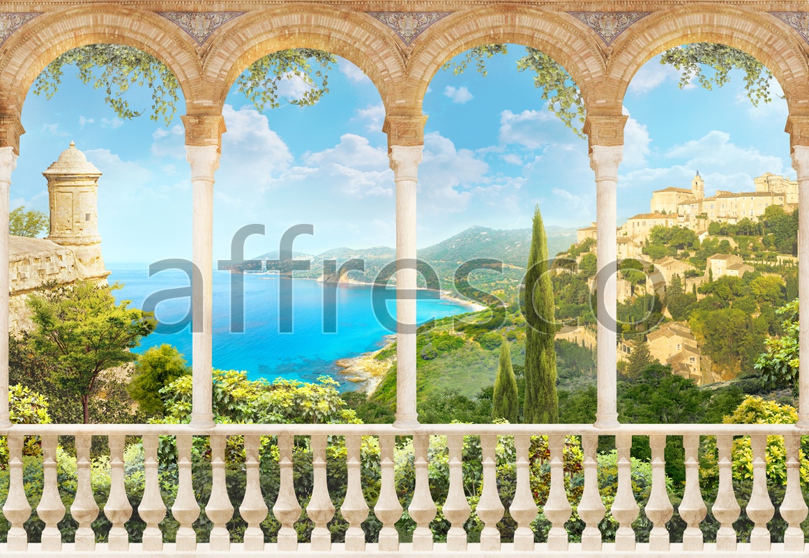 4956 | The best landscapes | Castle near the sea | Affresco Factory