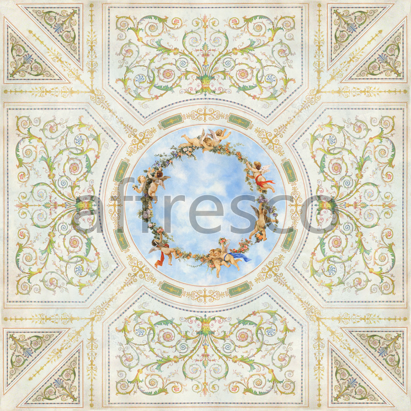 9023 |  Ceilings  | Sky ornaments angels | Affresco Factory