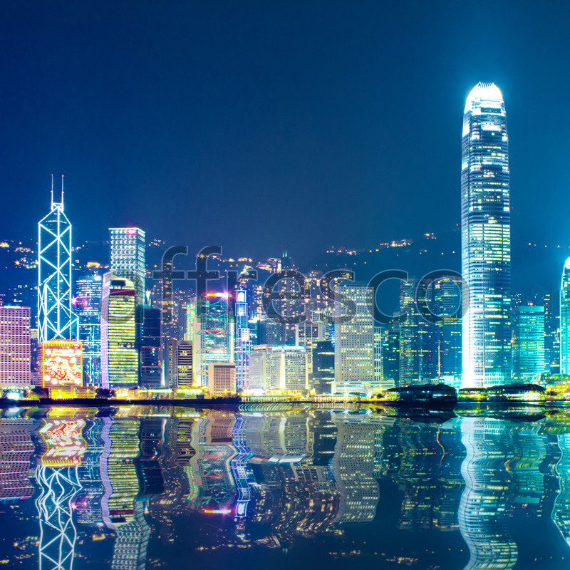 ID10302 | Pictures of Cities  | Night city reflection | Affresco Factory