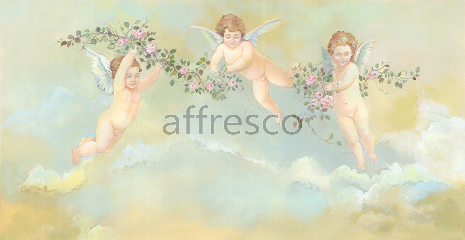 3176 |  Ceilings  | Angels with branches | Affresco Factory