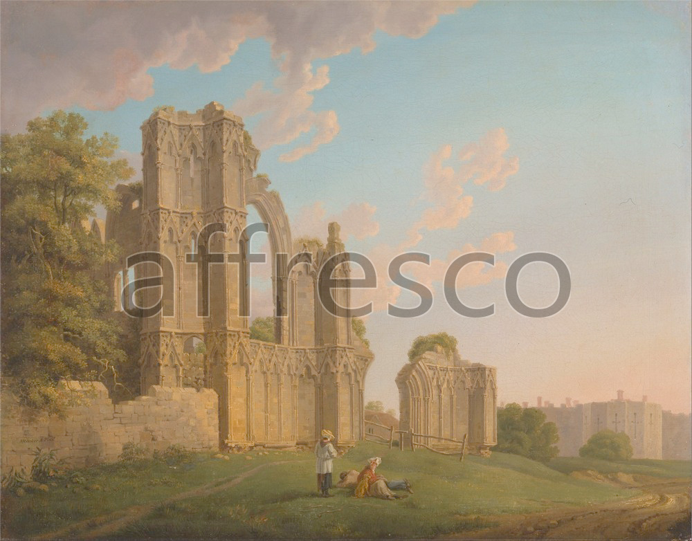 Classic landscapes | Michael Angelo Rooker St. Marys Abbey York | Affresco Factory
