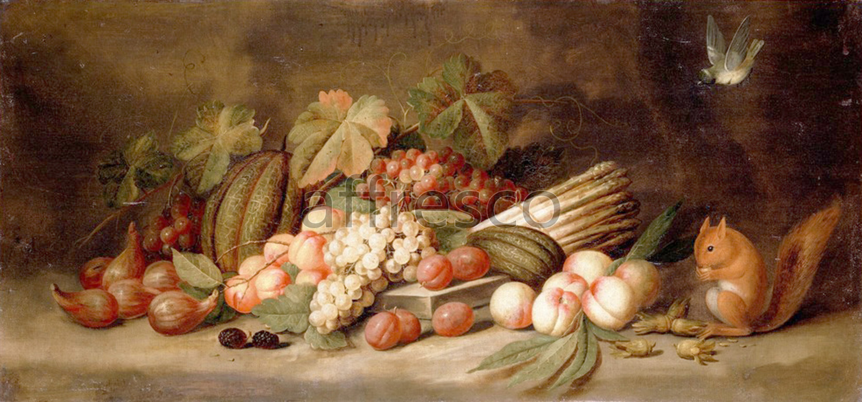 Still life | Gillemans Jan Pauwel the elder Still Life with Fruit and a Squirrel | Affresco Factory