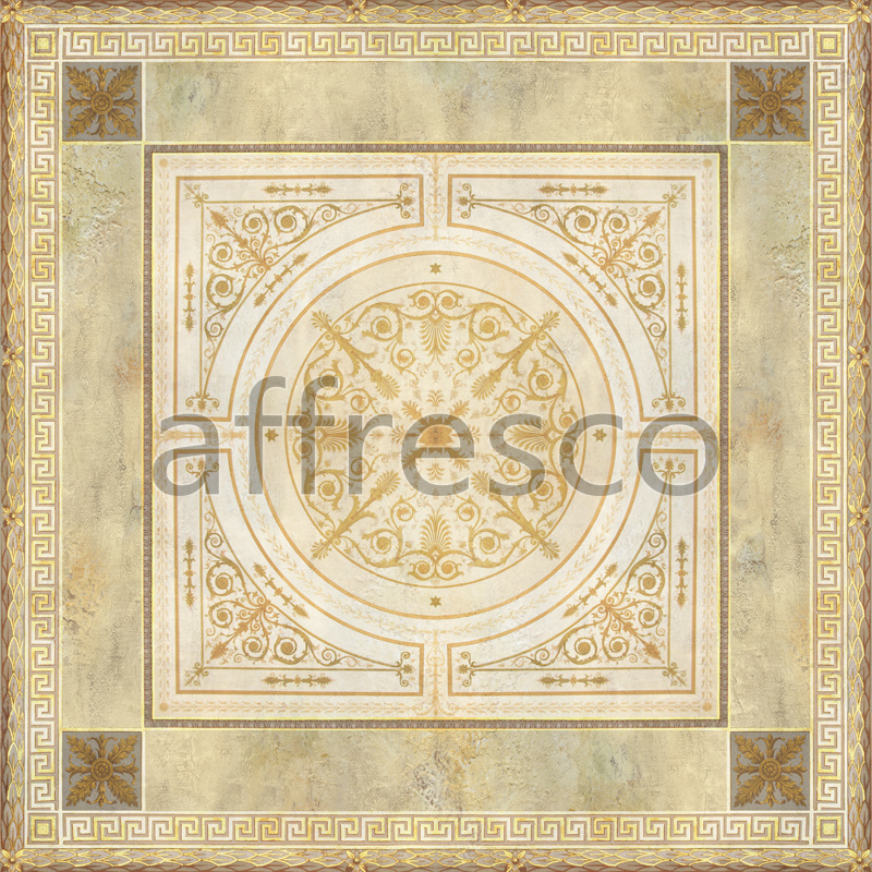 9021 |  Ceilings  | Geometrical ornament with rosette | Affresco Factory