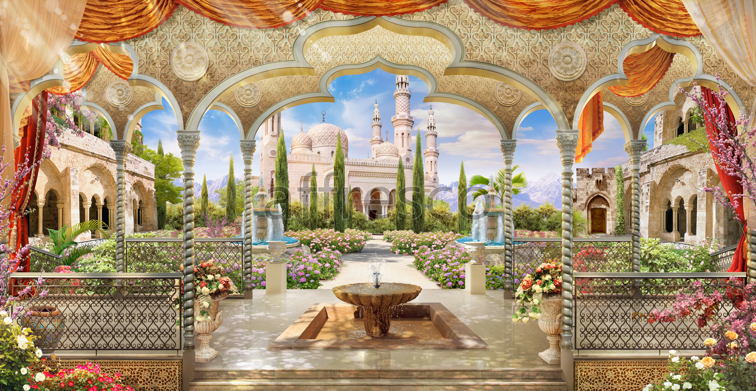 6394 | The best landscapes | Oriental landscape | Affresco Factory