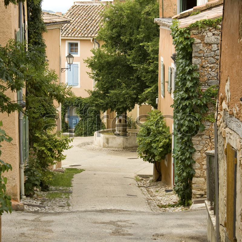 ID13428 | Pictures of Cities  | Green european street | Affresco Factory