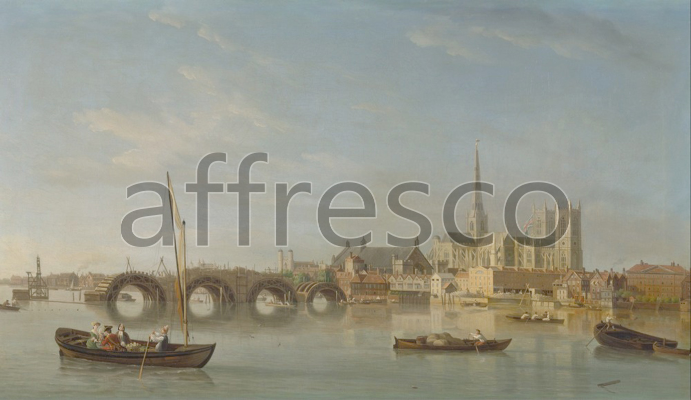Marine art | Samuel Scott The Building of Westminster Bridge | Affresco Factory