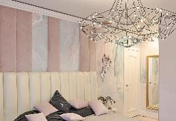 The project «Modern romantic bedroom», program «Battle of Designers», TNT TV channel The project «Modern romantic bedroom», program «Battle of Designers», TNT TV channel