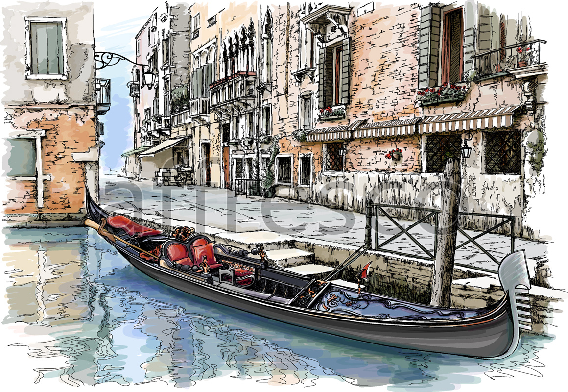 ID12628 | Picturesque scenery | Graphical gondola | Affresco Factory