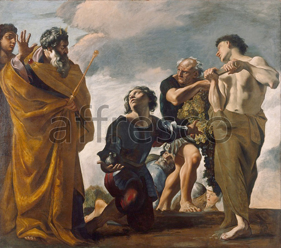 Classical antiquity themes | Giovanni Lanfranco Moses and the Messengers from Canaan | Affresco Factory