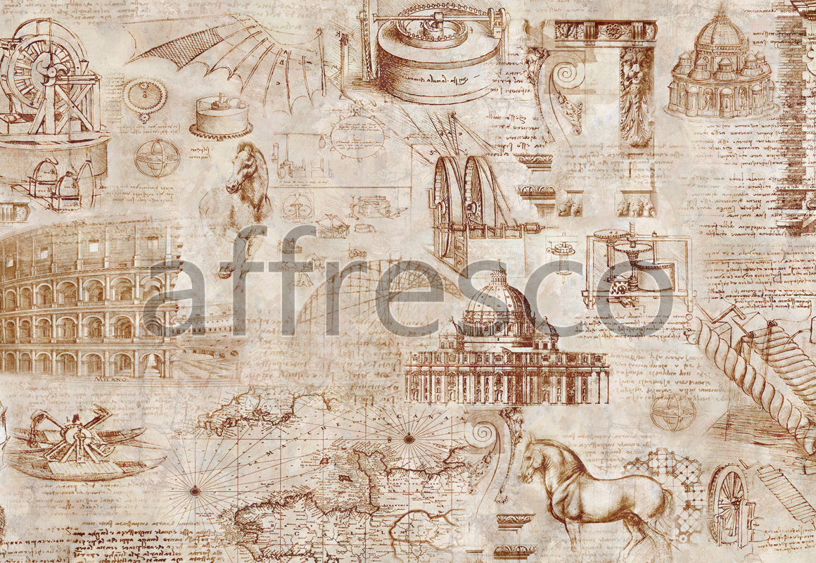 A0619 | Graphics | Рисунки да Винчи | Affresco Factory