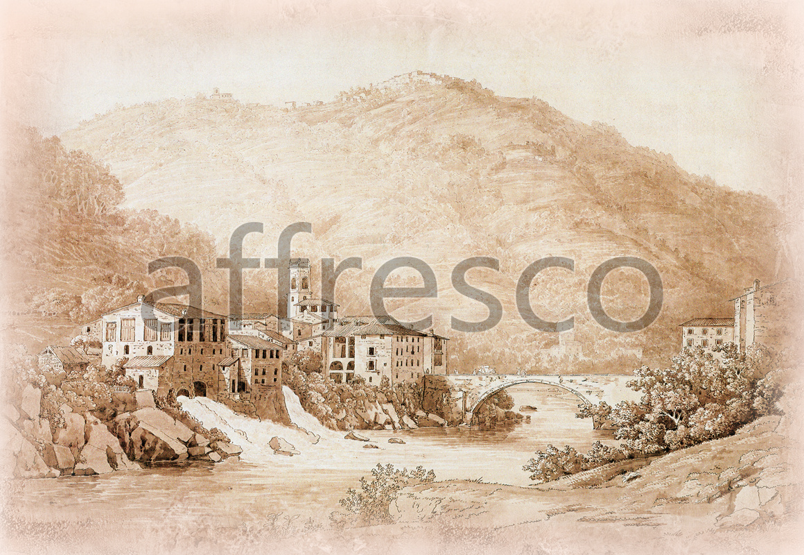 6155 | Picturesque scenery | mountain village | Affresco Factory