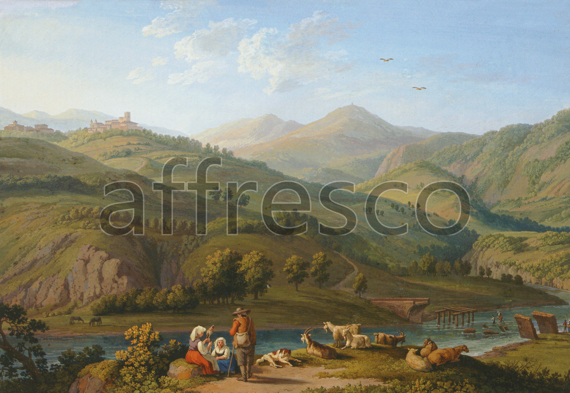 6174 | Picturesque scenery | pasture near a river | Affresco Factory