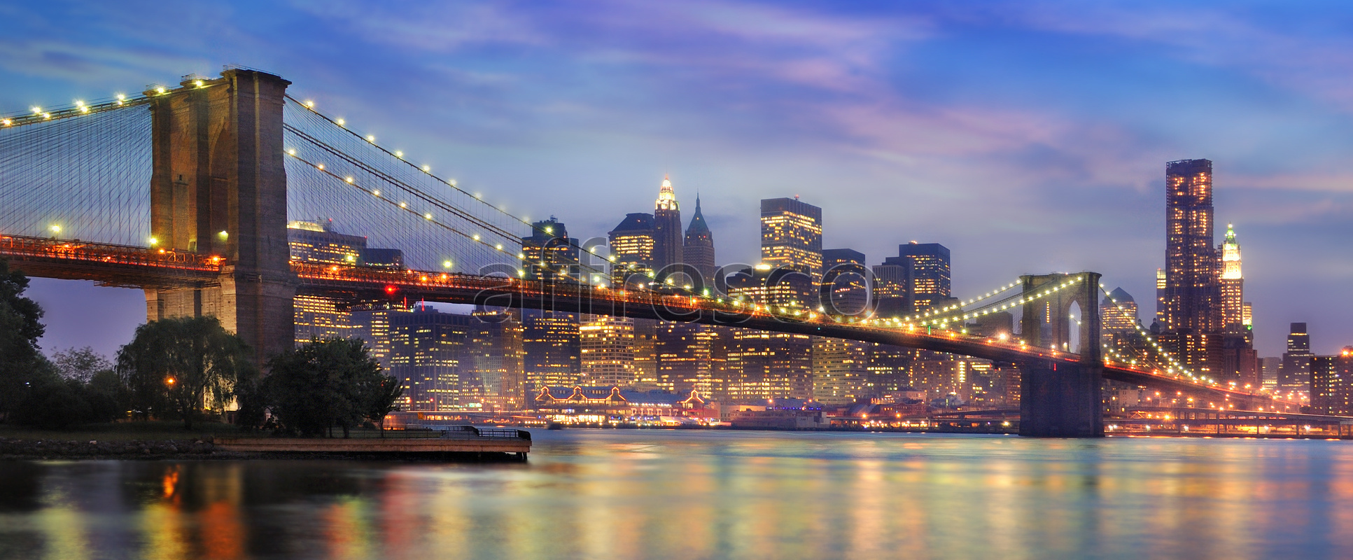 ID10101 | Pictures of Cities  | Night Brooklyn bridge | Affresco Factory