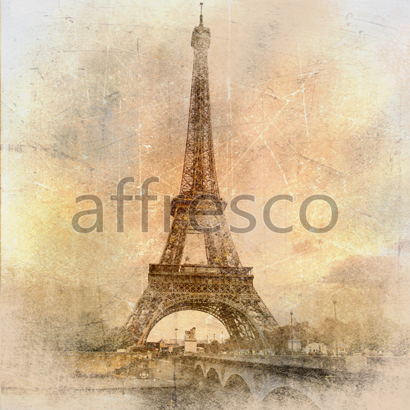 ID11265 | Pictures of Cities  | Retro Eiffel tower | Affresco Factory