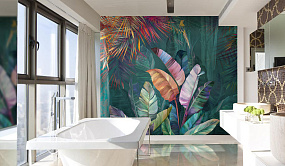 Handmade wallpaper, Palm Trees