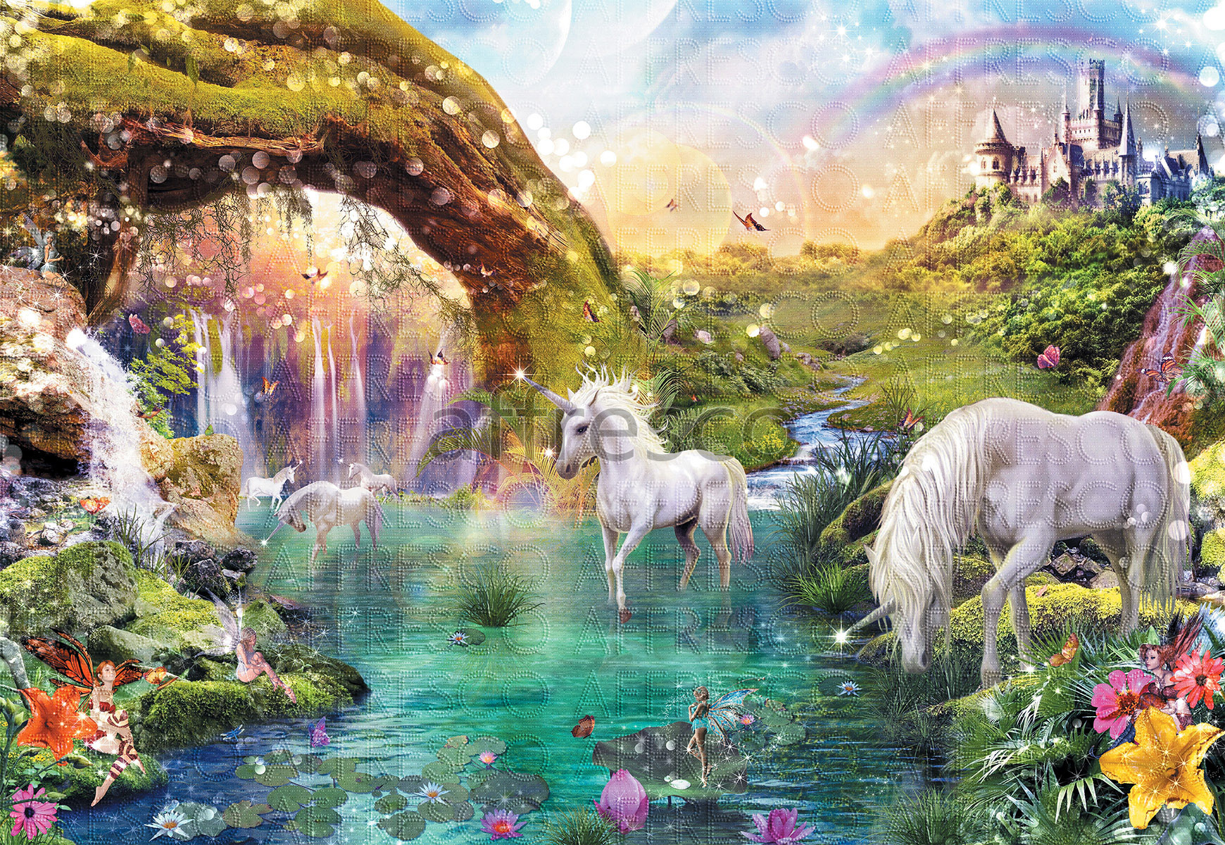 9661 | For Children | unicorns by the lake | Affresco Factory