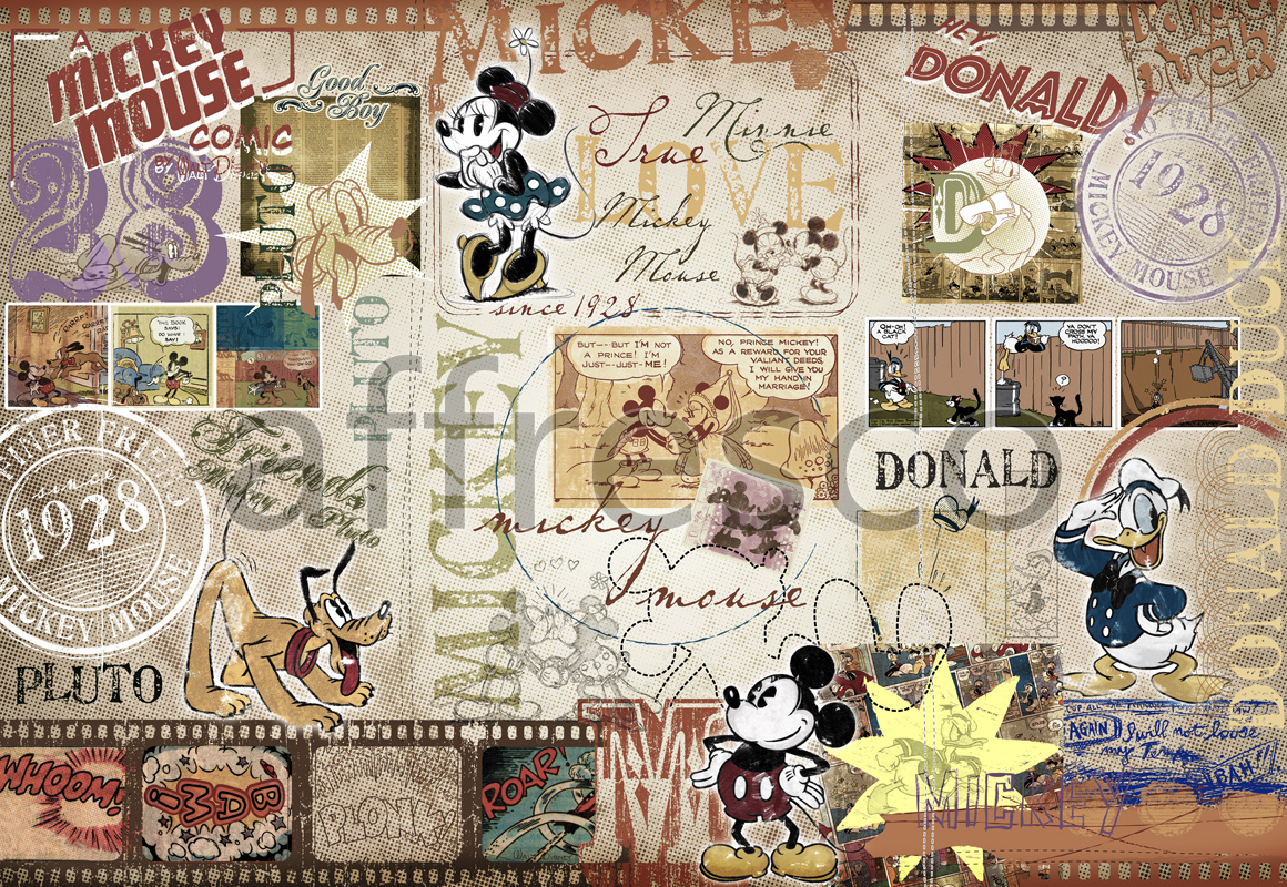 9685 | For Children | Mikey Mouse collage | Affresco Factory