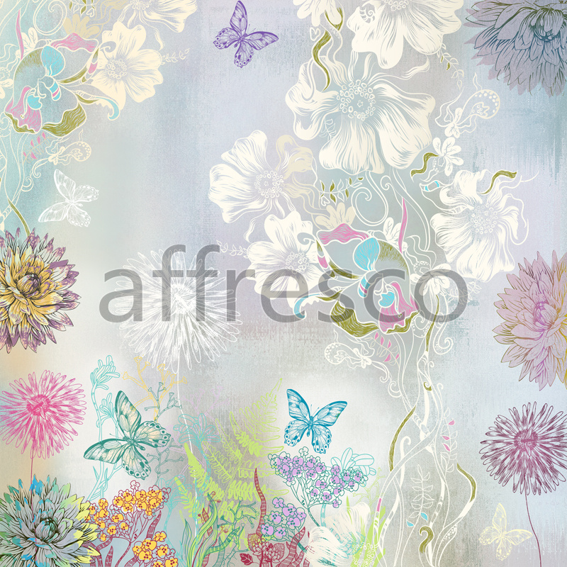 ID13228 | Flowers | butterflies and flowers | Affresco Factory