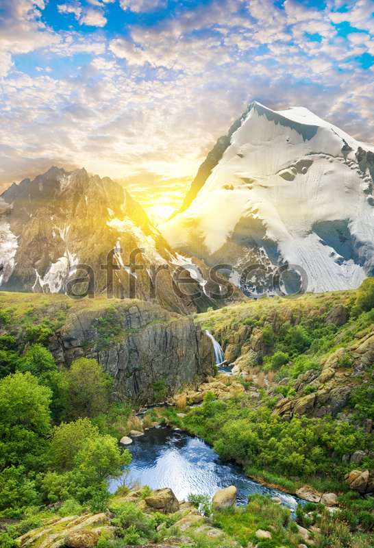 ID10675 | Pictures of Nature  | Sun in mountains | Affresco Factory