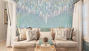 Handmade wallpaper, Blooming Trees