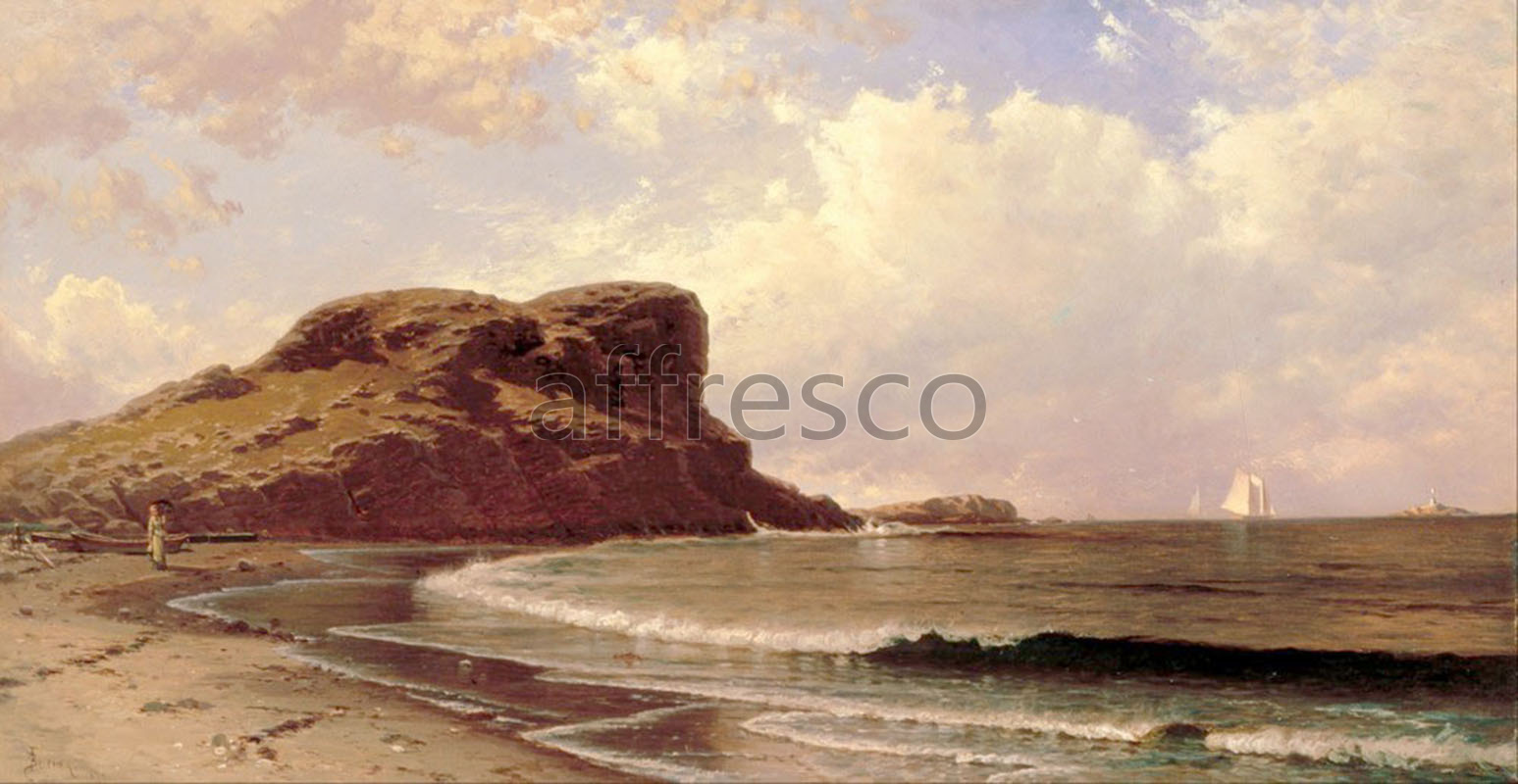 Marine art | Alfred T. Bricher Castle Rock Nahant Massachusetts | Affresco Factory