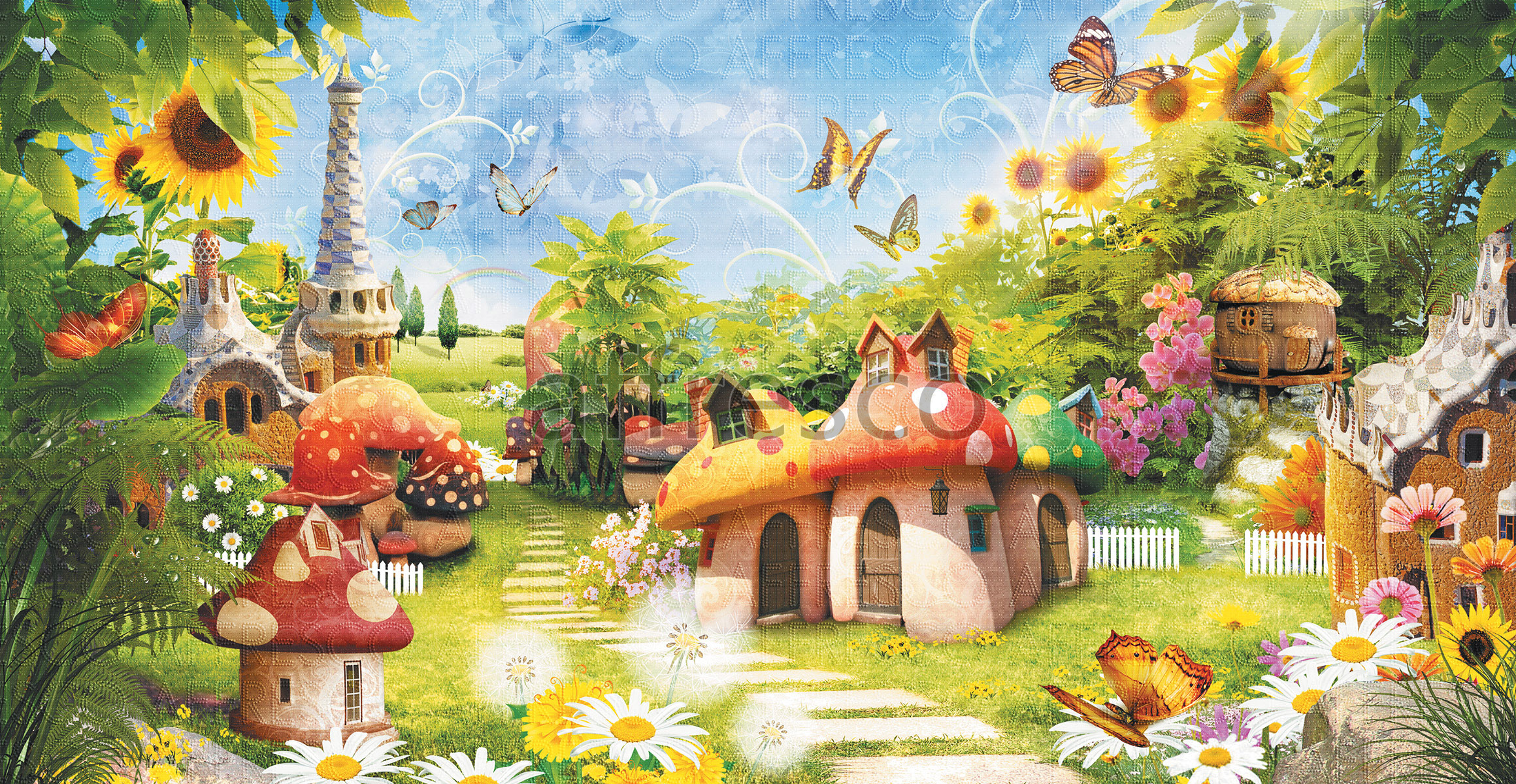 9543 | For Children | fairytale mushrooms | Affresco Factory