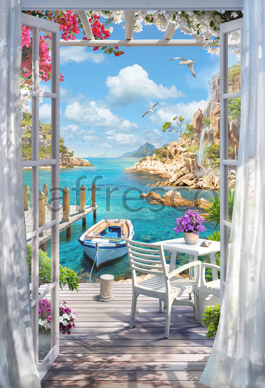 6528 | The best landscapes | Table at a pier | Affresco Factory