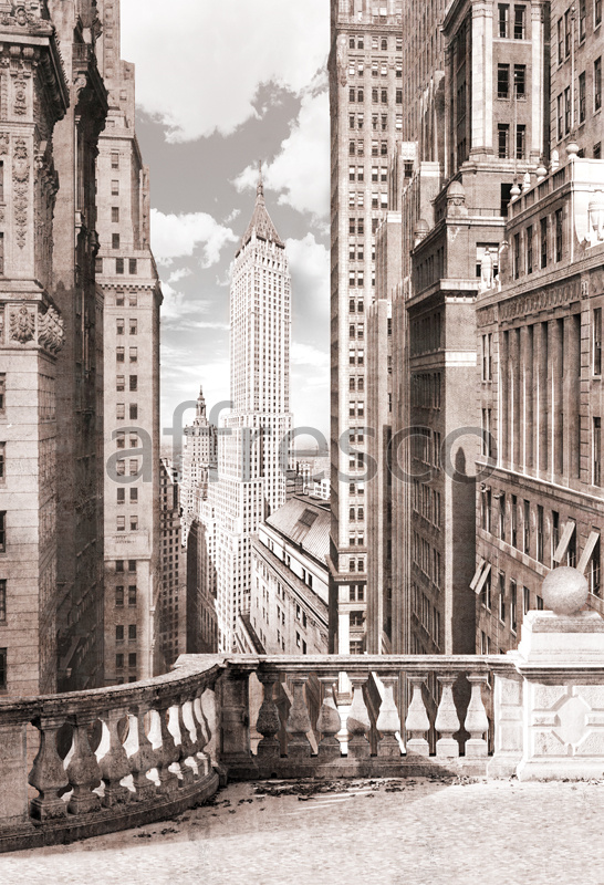 4989 | Pictures of Cities  | View of skyscrapper from a terrace | Affresco Factory