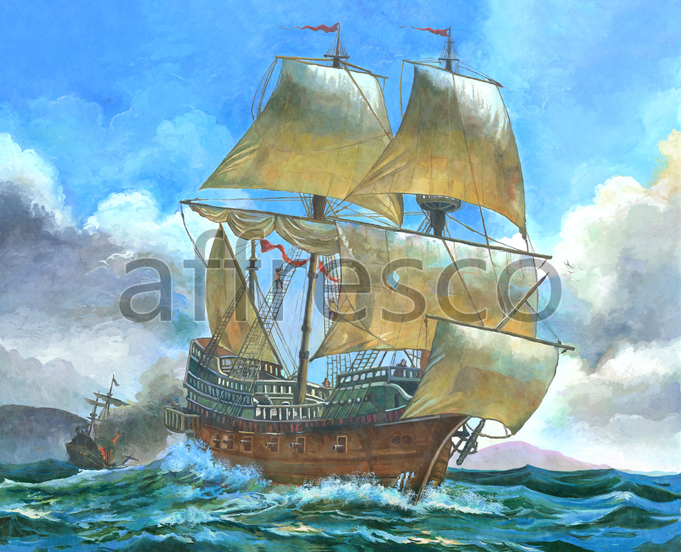 4875 | The best landscapes | ship waves | Affresco Factory