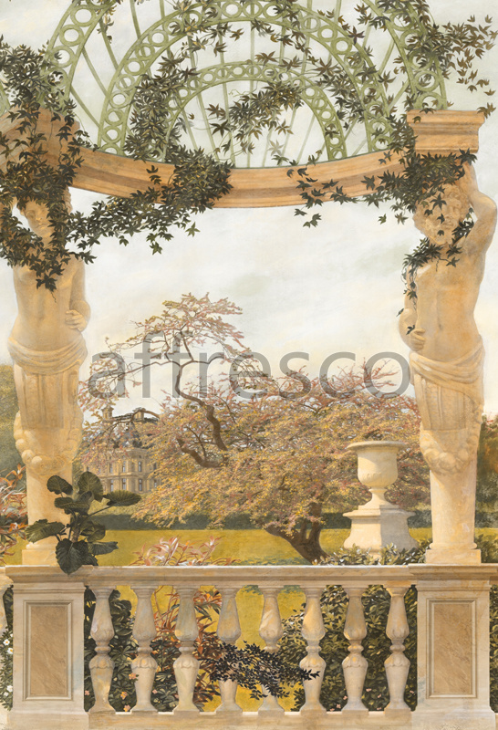 4920 | Picturesque scenery | Arbour with statues | Affresco Factory