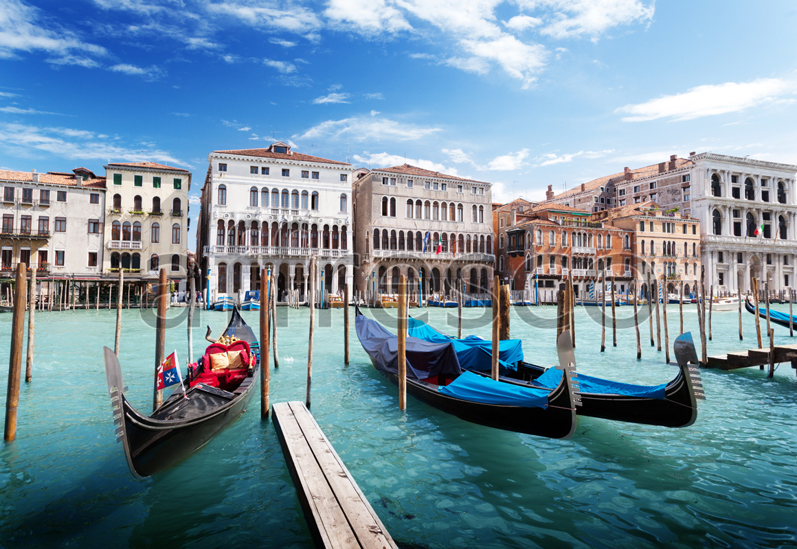 ID12442 | Pictures of Cities  | Blue gondolas | Affresco Factory