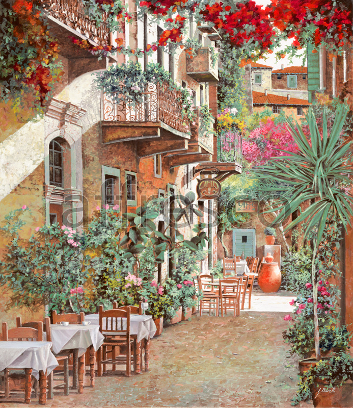 6865 | Picturesque scenery | Provence café | Affresco Factory