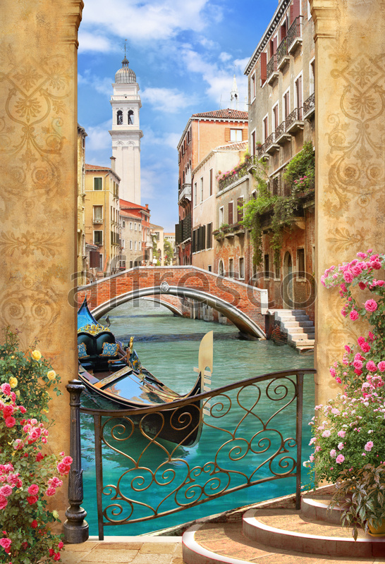 6295 | The best landscapes | Gondolas on a canal | Affresco Factory