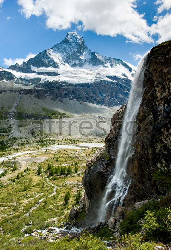 ID12300 | Pictures of Nature  | Mountain waterfall scenery | Affresco Factory