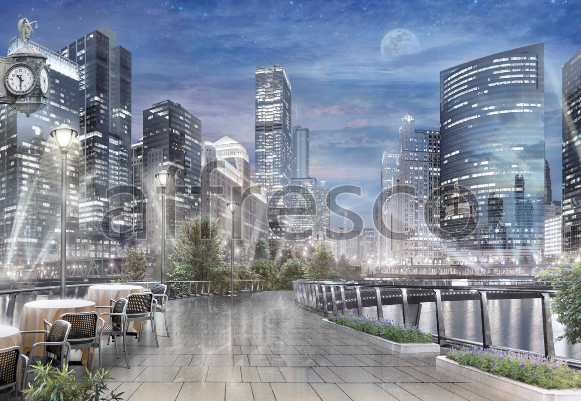 6479 | The best landscapes | Modern night city | Affresco Factory