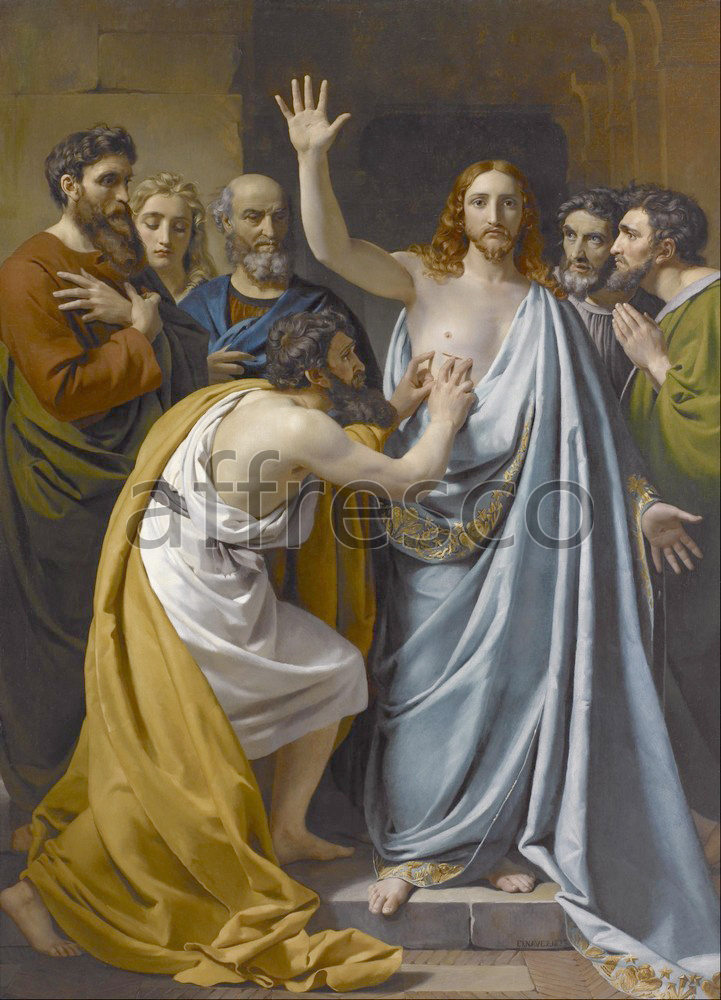 Biblical themes | Francois Joseph Navez The Incredulity of Saint Thomas | Affresco Factory
