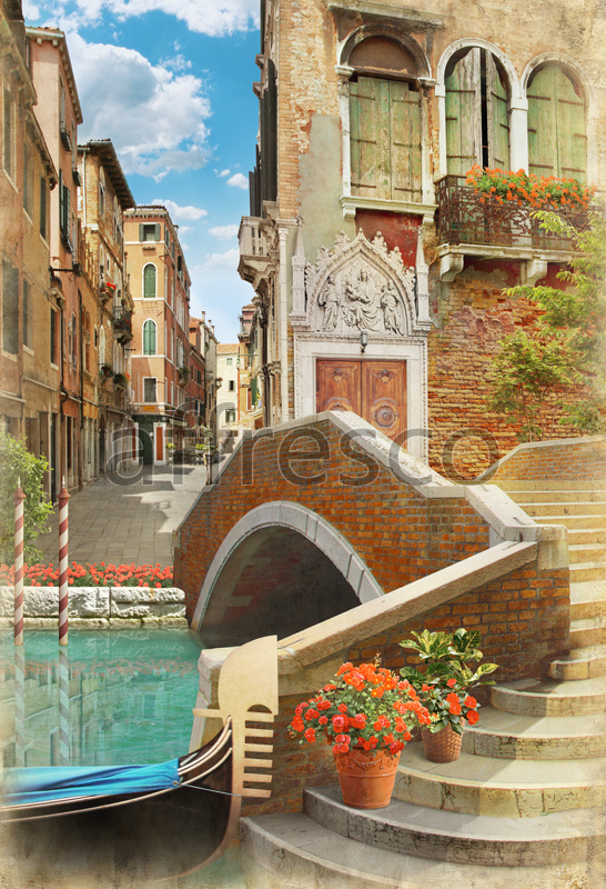 6313 | The best landscapes | Foot-bridge across a canal | Affresco Factory