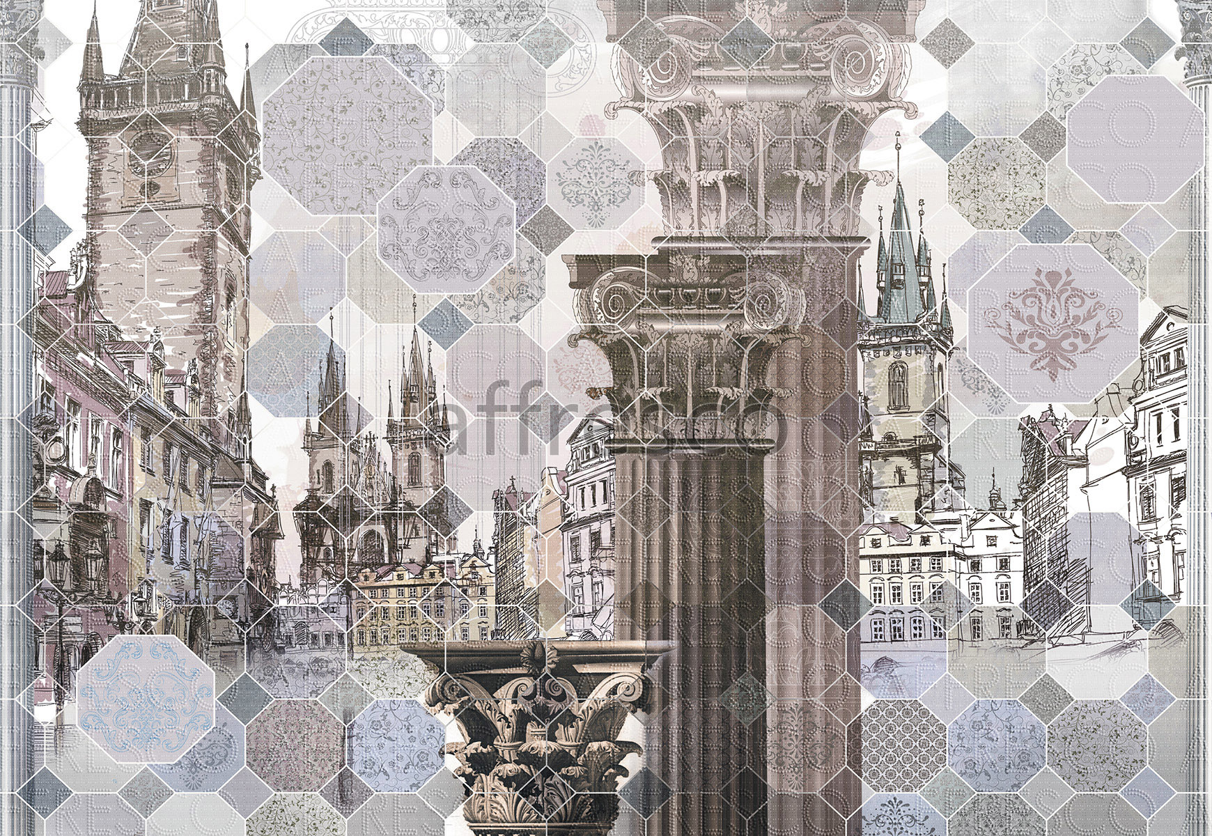 ID135815 | Graphics arts & Ornaments | Вид на город | Affresco Factory