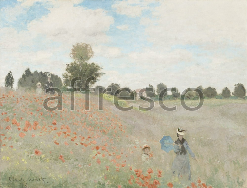 Impressionists & Post-Impressionists | Claude Monet Poppy Field 2 | Affresco Factory
