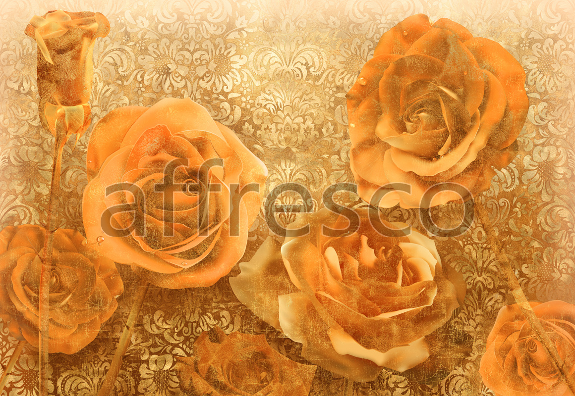 7108 | Flowers | ornament with roses | Affresco Factory