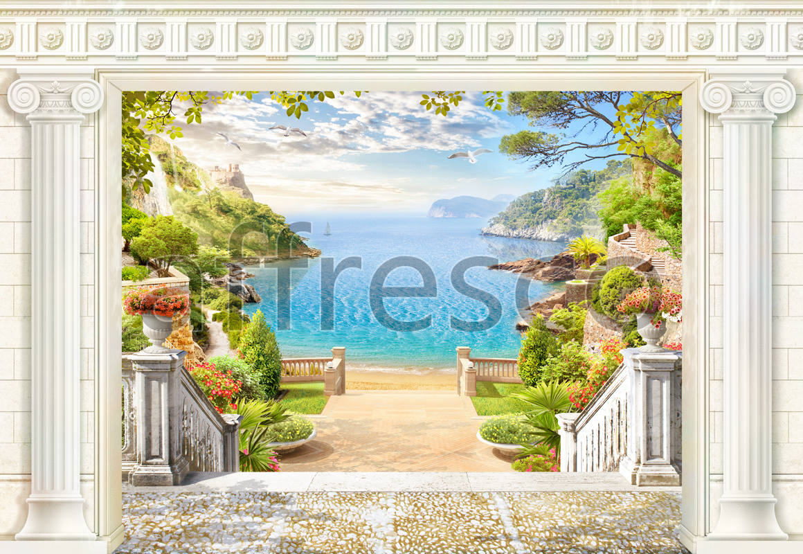 6473 | The best landscapes | Bay view from a terrace | Affresco Factory