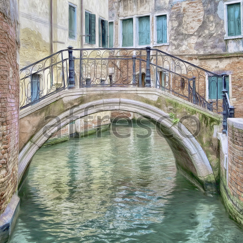 ID13417 | The best landscapes | Bridge over venetian channel | Affresco Factory